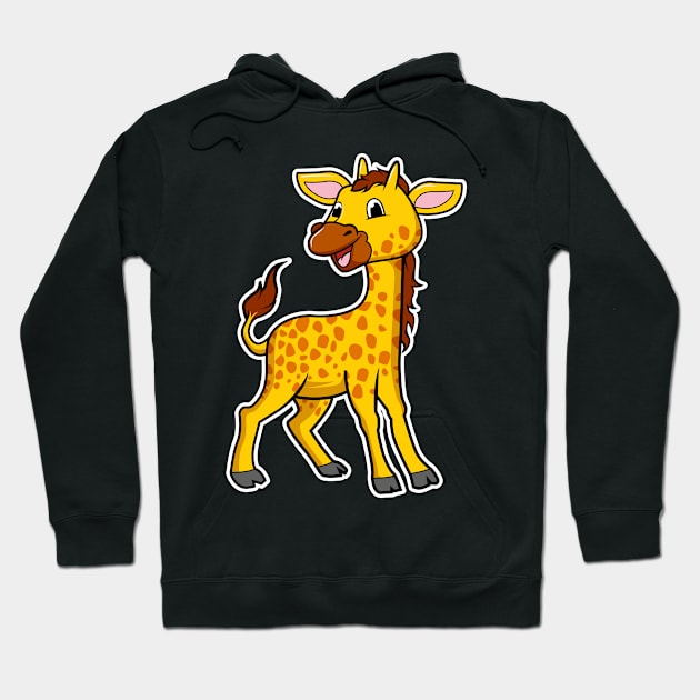 Giraffe Cartoon Hoodie by MyBeautifulFiles